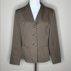 Collections for Le Suit womens light brown blazer jacket three button size 12.